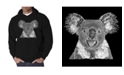 LA Pop Art Men's Koala Word Art Hooded Sweatshirt